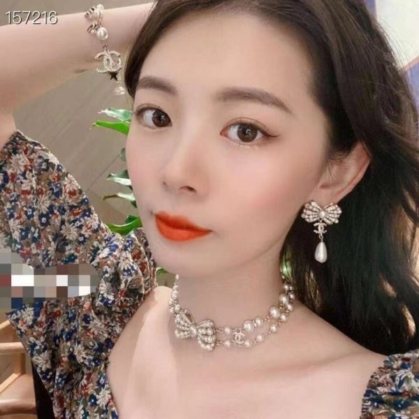 18K CC Bow Choker Necklace - 图片 4