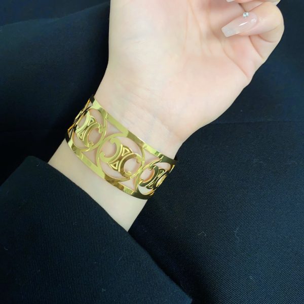 18K Triomphe Open Cuff Bracelet - 图片 4