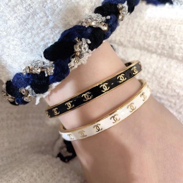 18K CC Open Cuff Bracelet - Image 4