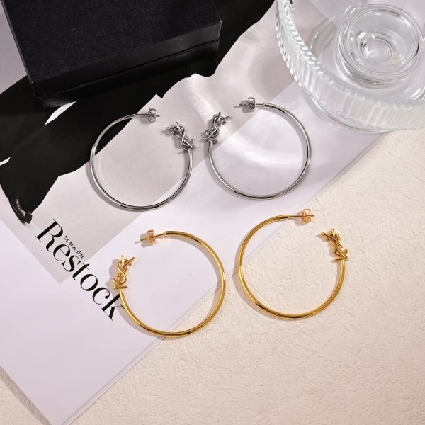 18K Saint Circle Gold Earrings - Image 3