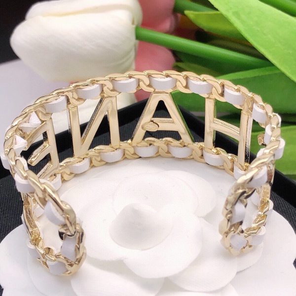 18K CC Vintage Pearl Cuff Bracelet - 图片 4