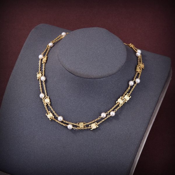 18K Triomphe Pearl Double Necklace - 图片 3