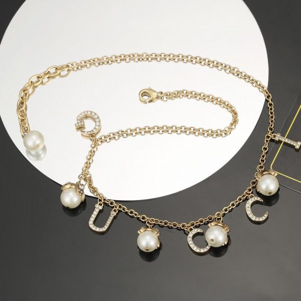 18K Double G Pearl Necklace - 图片 2