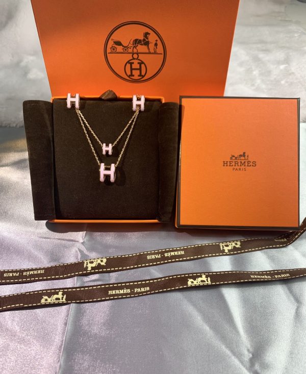 18K Mini Pop H Pink Necklace - 图片 2