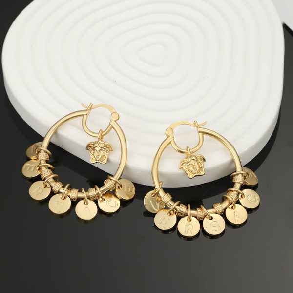 18K Vers Circle Earrings - 图片 2