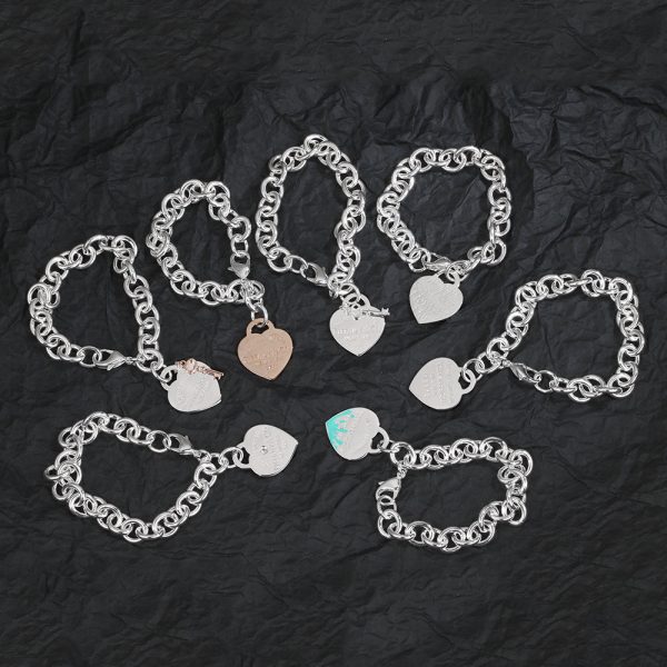 18K T Heart Tag Bracelet - 图片 8