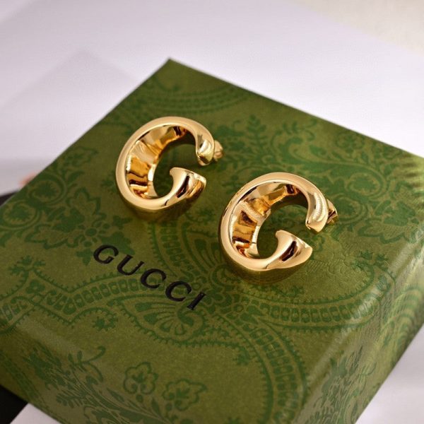 18K Double G GG Logo Earrings - 图片 2