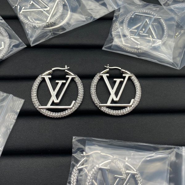 18K Louis Louise Hoop Diamond Earrings - 图片 2
