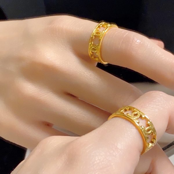 18K CC Vintage Openwork Ring - 图片 2