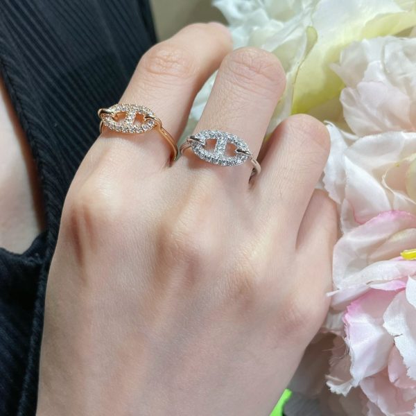 18K Farandole Diamond H Ring - 图片 2