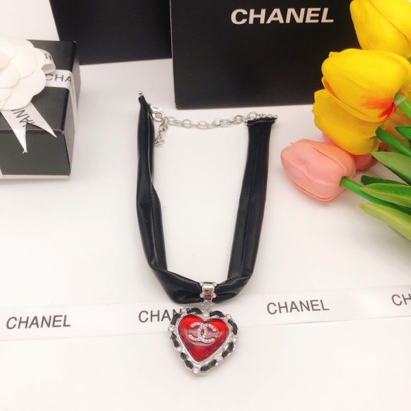 18K CC 2021 Leather Choker Necklace - 图片 3