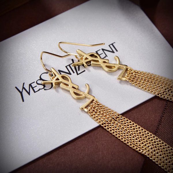 18K Saint Monogram Tassels Earrings - 图片 2