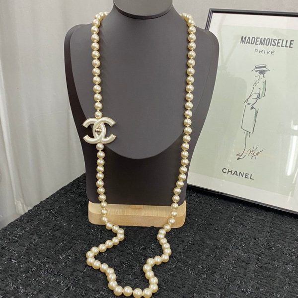 18K CC Pearl Chain Necklace - 图片 2