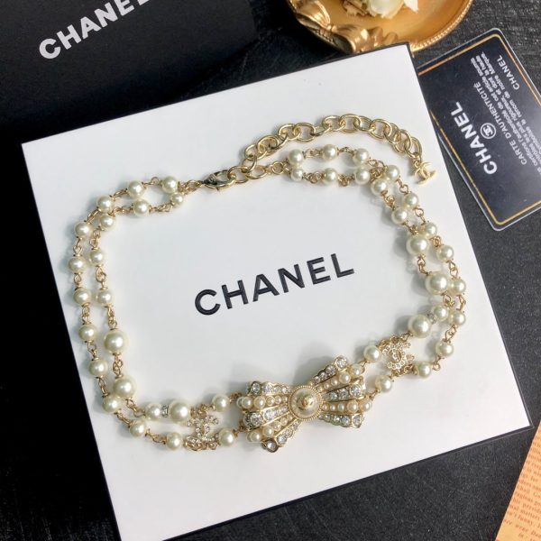 18K CC Bow Choker Necklace - 图片 5