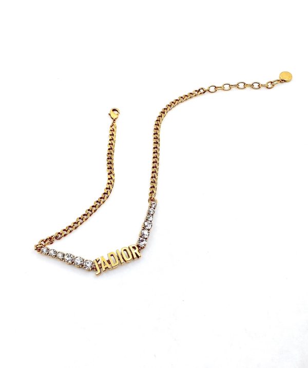18K CD J'adior Crystal Choker Necklace - 图片 4