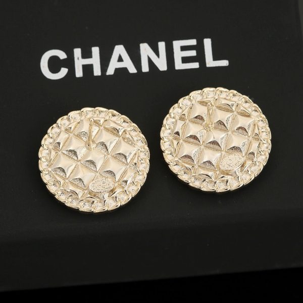18K CC Strass Earrings - 图片 2