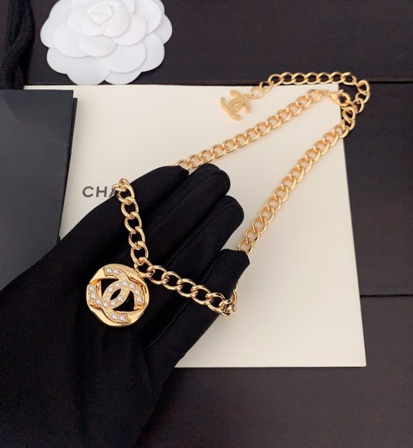 18K CC Diamond Chain Necklace - Image 2