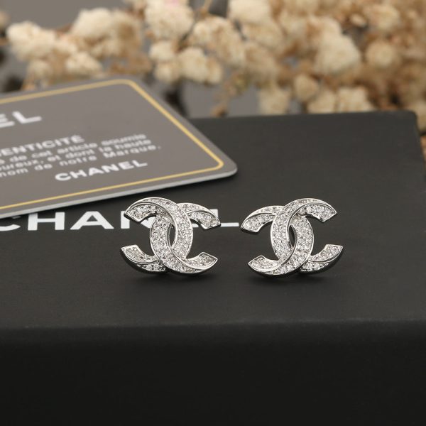 18K CC Diamonds Earrings - 图片 2