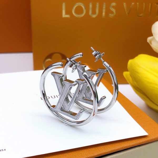 18K Louis Louise Hoop Pearls Earrings - 图片 4