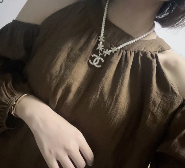 18K CC Pearls Chain Necklace - 图片 2