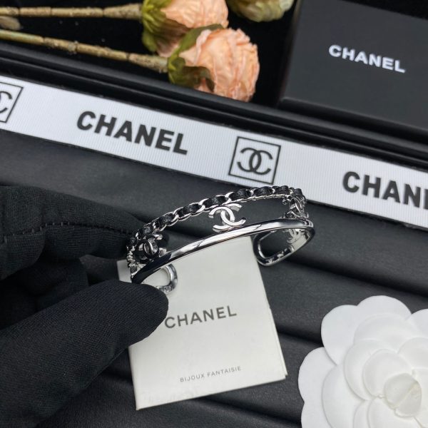 18K CC Crystals Open Bracelet - Image 3