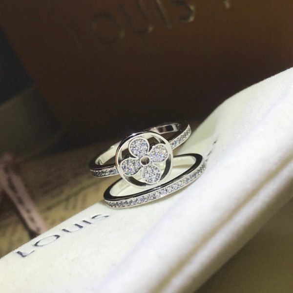 18K Louis Idylle Blossom Two-Row Ring - 图片 4