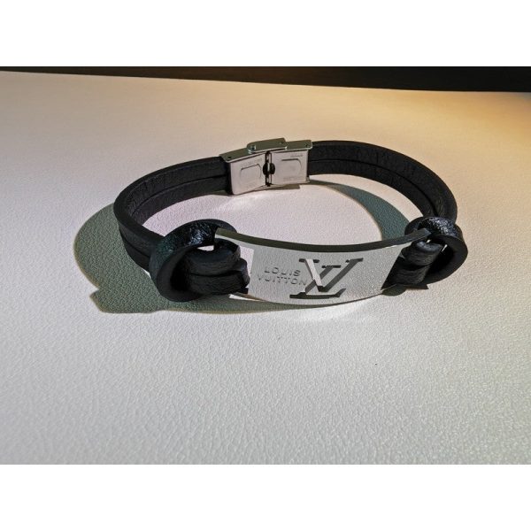 18K Louis Leather Bracelet - 图片 2