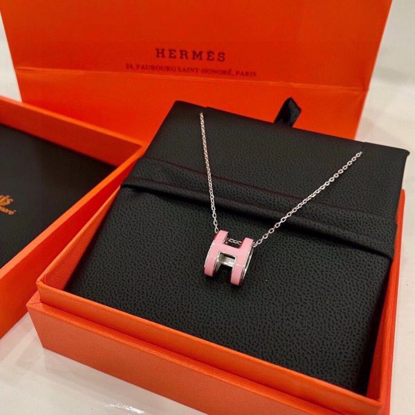 18K Mini Pop H Pink Necklace - 图片 10