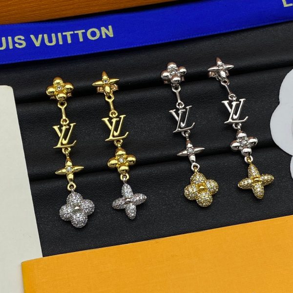 18K Louis Blossom Long Earrings - 图片 2