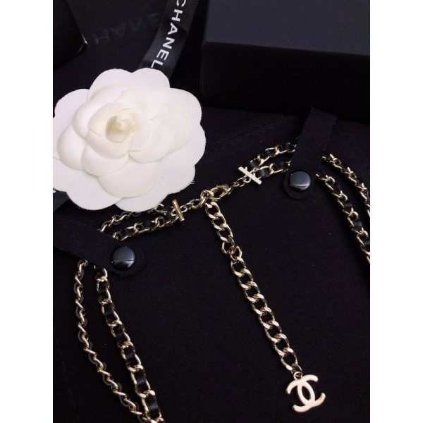 18K CC Long Leather Necklace - 图片 2
