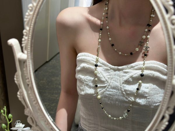18K CC 24S Long Pearls Necklace - 图片 6