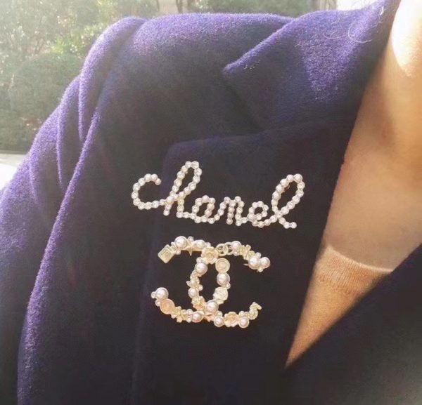 18K CC Pearls Brooch - Image 2