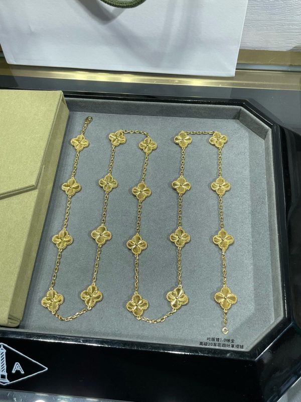 18K Vintage Alhambra 20 Motifs Long Necklace - 图片 3