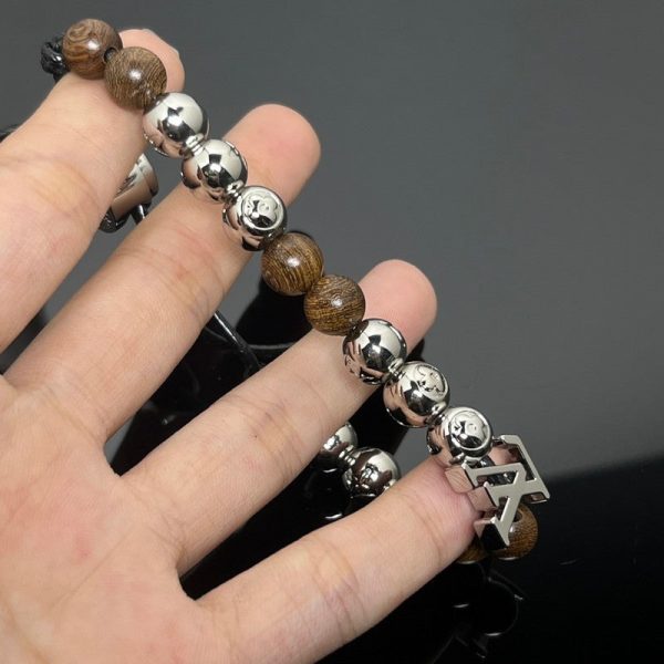 18K Louis Surfin' Brown Beads Bracelet - 图片 3