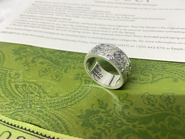 Double G Feline Head Ring - 图片 14