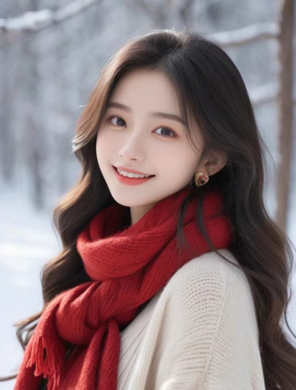 18K CC Red Heart Earrings - 图片 2