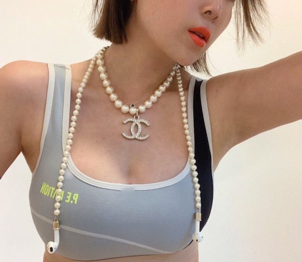 18K CC Pearls Long Necklace - 图片 2