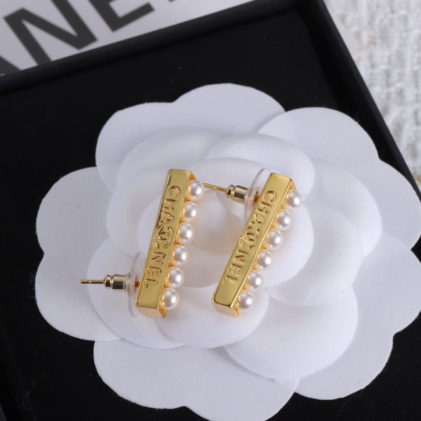 18K CC Pearls Earrings - 图片 2