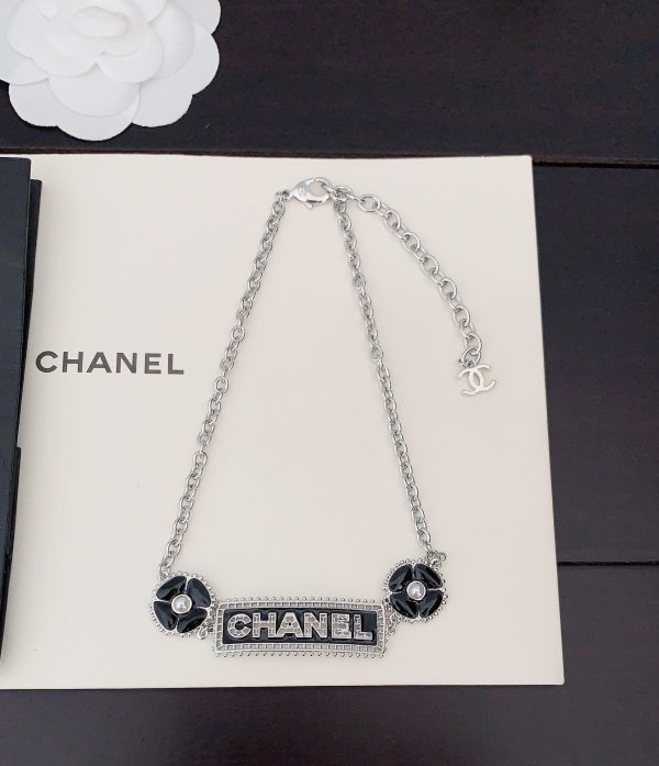 18K CC Resin Diamonds Necklace - 图片 2