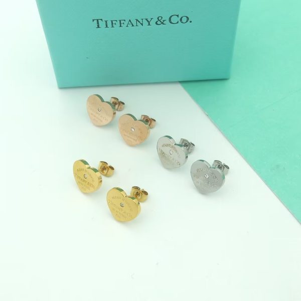 18K Return to Tiffany Heart Tag Stud Earrings - 图片 6