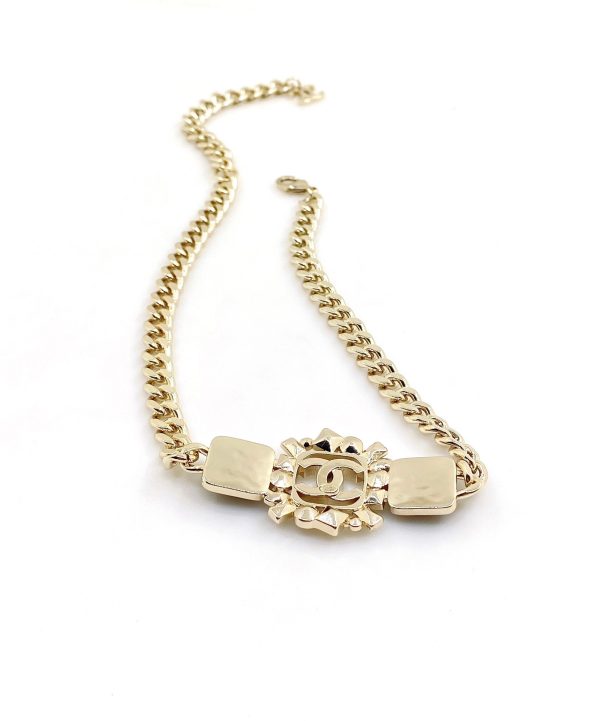18K CC Black Crystals Chain Necklace - 图片 5