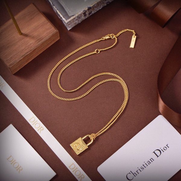 18K CD Lock Necklace - 图片 4