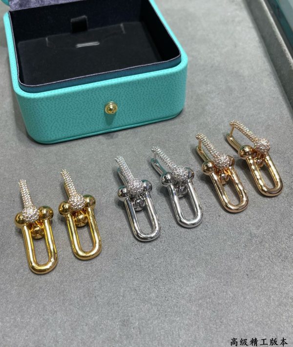 18K T HardWear Large Link Diamonds Earrings - 图片 7