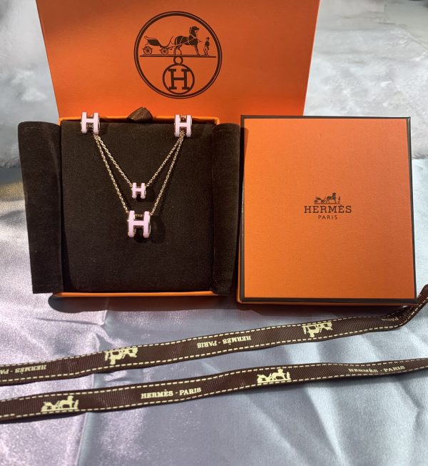 18K Mini Pop H Pink Necklace - 图片 6
