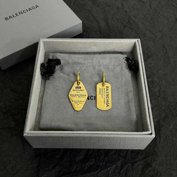 18K BB Plate Earrings - 图片 6
