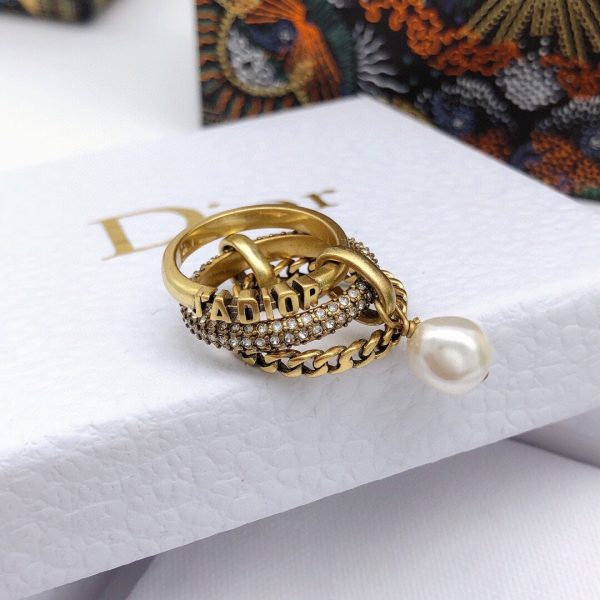 18K CD Pearl & Crystal J'Adior Rings - 图片 8