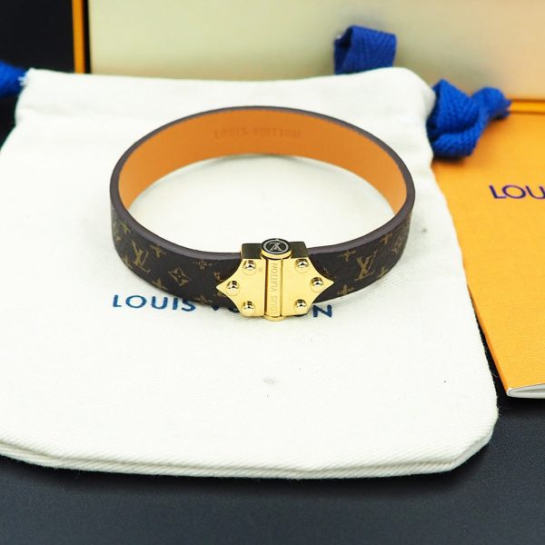 18K Louis Leather Vintage Bracelet - 图片 2