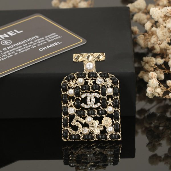 18K CC Bottle Strass Brooch - Image 2