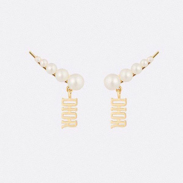 18K CD Revolution Resin Pearls Earrings