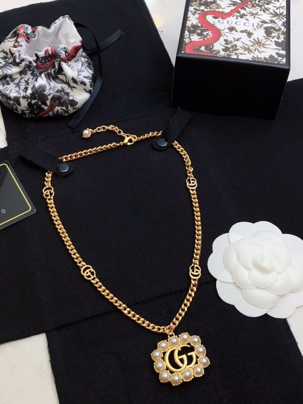 18K Double G Pearl Double G Necklace - 图片 11